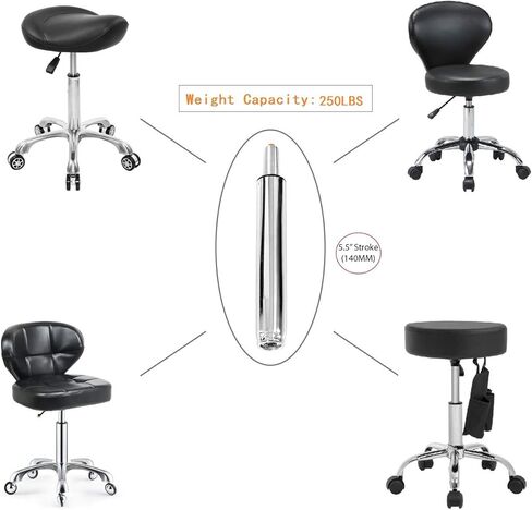 السكتة الدماغية 5.5 بوصة رفع الغاز اسطوانة استبدال كرسي هوائي جزء الثقيلة الصلب الحال بالنسبة الحجم العالمي تمديد الارتفاع لكرسي مكتب البراز in Kuwait