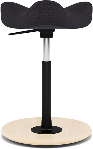 Varier Move Tilting Saddle Stool (Black Revive Fabric with Natural Ash Base) in Saudi Arabia