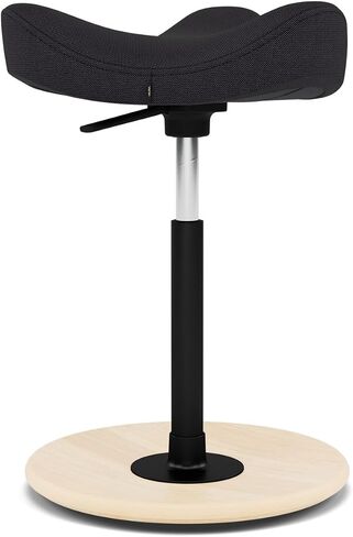 Varier Move Tilting Saddle Stool (Black Revive Fabric with Natural Ash Base) in Saudi Arabia