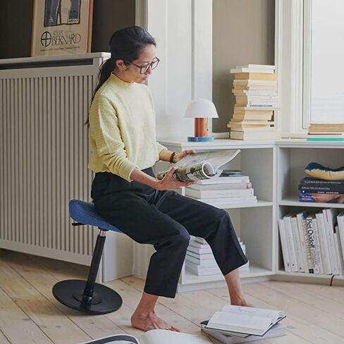 Varier Move Tilting Saddle Stool (Black Revive Fabric with Natural Ash Base) in Saudi Arabia