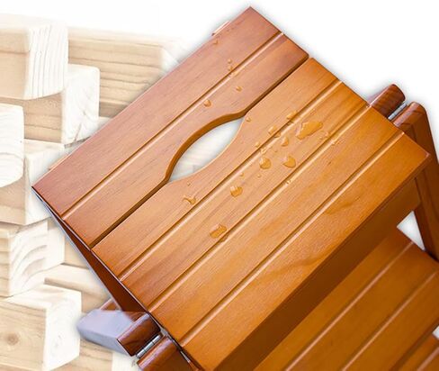 3 Step Stool Home Wooden Folding Ladder Chair Thickened Library Stair Chair Portable Light Garden Tool Ladder Maximum Load 150KG in Saudi Arabia