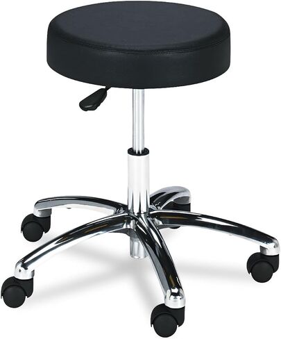 Safco Products 3434BL Adjustable Rolling Mobile Economy Lab Stool, Home, Office, Dr Offices and More, Black in Saudi Arabia