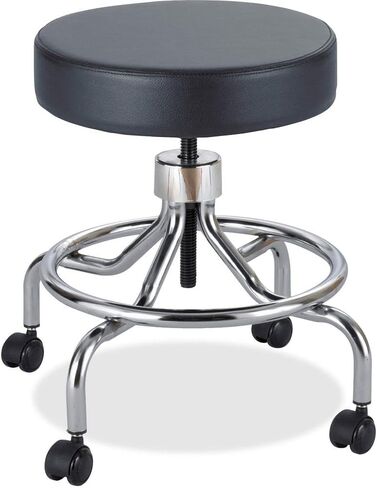 Safco Products 3434BL Adjustable Rolling Mobile Economy Lab Stool, Home, Office, Dr Offices and More, Black in Saudi Arabia