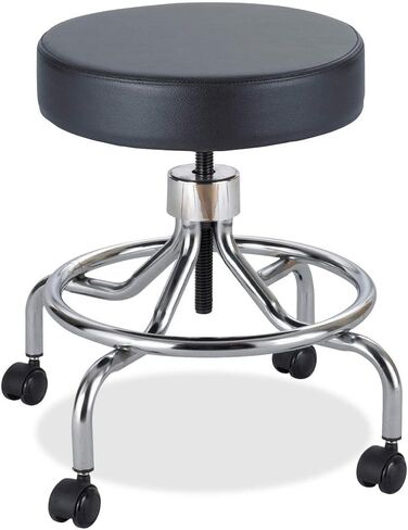 Safco Products 3434BL Adjustable Rolling Mobile Economy Lab Stool, Home, Office, Dr Offices and More, Black in Saudi Arabia