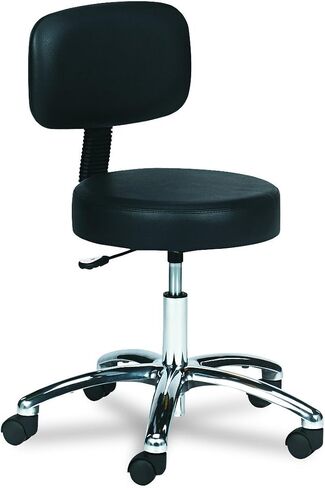 Safco Products 3434BL Adjustable Rolling Mobile Economy Lab Stool, Home, Office, Dr Offices and More, Black in Saudi Arabia