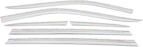 AUTOCLOVER Tape-On Rain Guards Window Visors 6 Pcs Set for Toyota Highlander 2020 2021 2022 2023 2024 / Window Deflectors, Out-Channel Vent Shades (Black) in Saudi Arabia