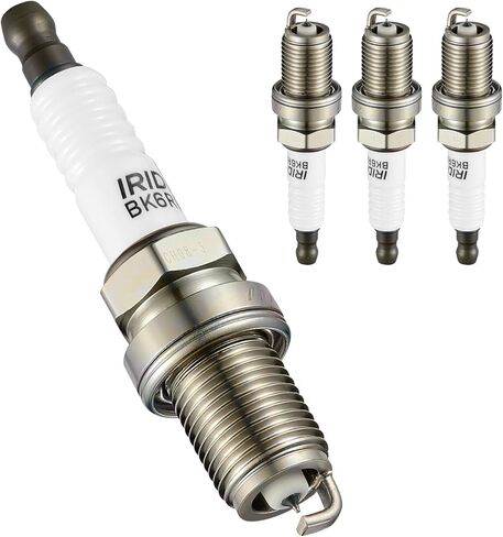 7092 شمعات إشعال إيريديوم 4 عبوات متوافقة مع أكورا هوندا دودج ميتسوبيشي تويوتا كامري كورولا RAV4 سولارا بونتياك فيبي لكزس سكيون xB tC 1.8L 2.0L 2.4L 2.5L L4 H4 لاستبدال BKR6EGP in Kuwait