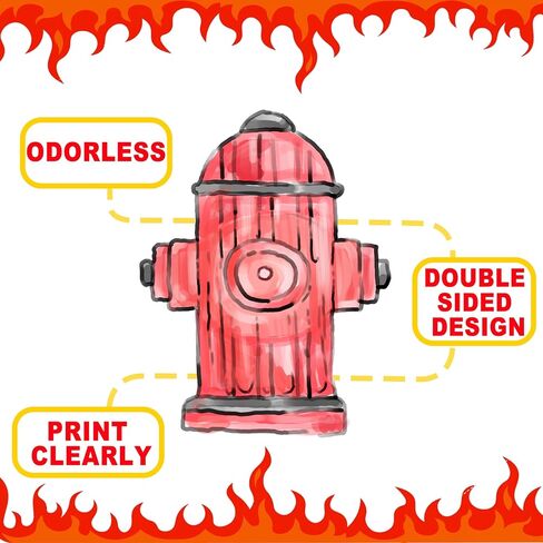 Firetruck Cutouts for Kids' Parties - 12-Piece Vibrant Firetruck Birthday Decorations Set in Saudi Arabia