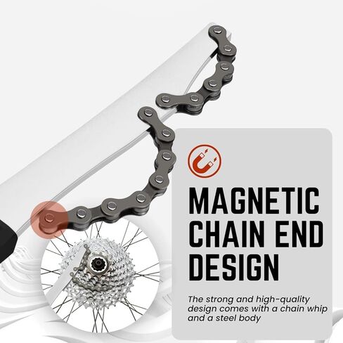 Flexzion Chain Whip - Bike Cassette Removal Tool Sprocket Remover with Rubber Coated Handle Grip - Compatible with Shimano, Sram Cassette Sprocket Remover in Saudi Arabia
