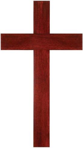 Woodgrain 12 Inch Mahogany Wood Decorative Hanging Wall Cross in Saudi Arabia