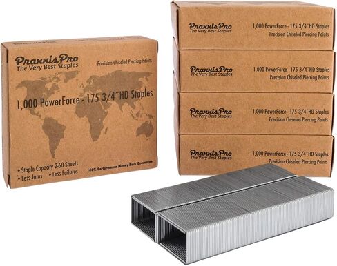 PowerForce-175 Heavy Duty Staples Refill, 3/4" Leg Length - Superior Steel, Chisel-Point, 2-175 Sheet Capacity - Compatible with Most Heavy Duty Staplers, 2000 in Kuwait