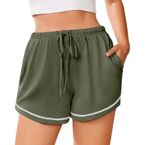 Ekouaer Pajama Shorts For Women Soft Sleep Shorts Casual Lounge Pants Comfy Pj Pants with Pockets