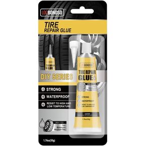50g Tire Repair Glue, Sidewall Tire Repair Kit, Rubber Cement Tire Repair, Black Tire Glue Sidewall Repair for Bike, Cars, Motorcycle, Tractor