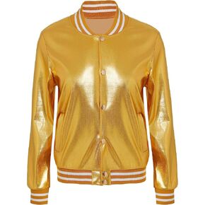Yuji Itadori Girls Sequined Jacket Christmas Varsity Jacket Shiny Bomber Coat Halloween Outfit
