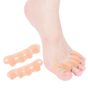 2PCS Toe Spacers for Women and Men, Toe Separators for Pedicure, Bunion Corrector, Hammer Toe Straightener, Plantar Fasciitis, Toe Spreaders for Foot Pain Relief and Foot Health. (Black)