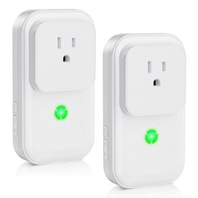 Power Failure Alarm, Power Outage Alarm 2 Pack for Freezer with LED Indicator 7 Siren 0-110dB Adjustable 12H Alert, Freezer Alarm Power Loss Monitor for Refrigerator, GFCI Trip, Sump Pumps, Aquarium