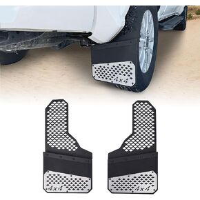 Mud Flaps Heavy-Duty Splash Guards Sediment Protection for Universal Pickup Truck SUV Off-Road Vehicles Driver & Passenger Side (Black 4pcs)
