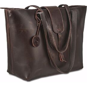 Genuine Leather Tote for Women Organizer Large Shoulder Handbags Work Fashion Tote Shoulder Top Handle Satchel Bag (Black)