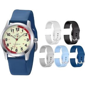 نطاقات Sibosun Watch 20mm إطلاق سراح السيليكون سريعًا مريحًا حزام ساعة مقاومة للماء (5 عبوات - أسود ، أبيض ، أزرق ، رمادي ، أزرق فاتح)