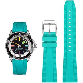 FKM Rubber Band for Breitling Superorocean Watches مع Buckle ، وأشرطة فرقة Watch Rubber لساعات Breitling Professional