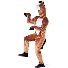 Morph Horse Costume Adult - Kentucky Derby Comple for Men Fun Horse Outfit for Halloween Firms