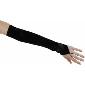 Greatlookz Soft Serenade Elbow Length Fingerless Gloves, Black