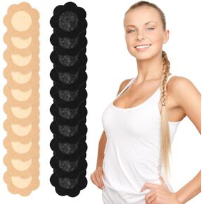 40 Pieces Breast Covers Nipple Cover Pasties, Disposable Pasties Breast Covers, Disposable Nipple Covers, Non-woven Fabrics Bra Pad, Self-Adhesive No Show Bra, Petal Nipple Sticker For Women