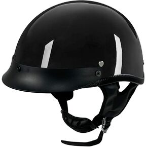 Motorcycle Half Helmet Open Face with Sun Visor Quick Release Buckle for Cruiser Scooter Chopper Cycling Motocross Helmet DOT Approved