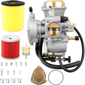 LTF250 LTZ250 Carburetor Fit for Suzuki LT-F 250 Ozark 250F 2002-2009 2012-2014 & 2004-2009 Suzuki QuadSport LT-Z250 - Replaces OEM Part # 13200-05G01 13200-21G10 13200-05G22