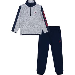 Nautica boys 2pc Polar Fleece 1/2 Zip Fleece Pant Set
