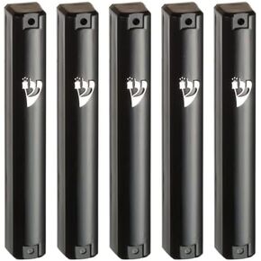 SUPER STAM MEZUZAH CASE Holder Plastic Silver shin Rectangle Shape 6.3/4 INCH -17.5x2x2 c''m Waterproof Rubber Cork lot of 5 (Clear, 15 (for 15 cm Scroll)) in Kuwait