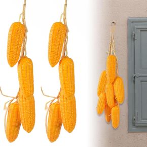 Fake Corn, Artificial Vegetables Foam Corns Highly Simulation Lifelike for House Kitchen Party Pub Decoration Cabinet Ornament 8 pcs (Corn)