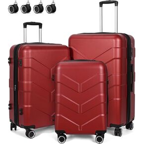 Luggage Sets Carry on Suitcase & Repalcement Luggage Wheels 4 Pcs
