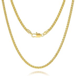 2.5MM 14K Gold Necklaces for Women Trendy Necklace for Men 14K Gold Chain for Mens Chain Necklaces Franco Chain Mens Necklace Chains for Women Chains 16-30in