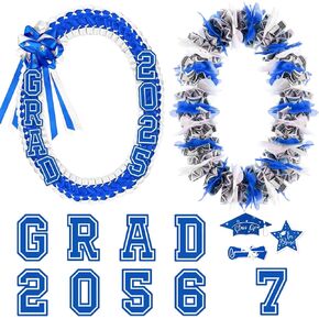 Sureio 2025 Graduation Leis Hawaiian Lei Graduation Money Ribbon Leis Double Braided Necklace Graduate Gift or Women Men