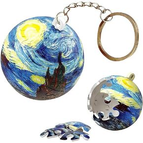 Citigo The Starry Night 3D Puzzle Keychain ، تصميم فان جوخ الفن