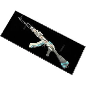 Hot Game Different Appearance Skin Metal Weapon Mini Models AK-47 7.3'' Keychain Holiday Collection Product Cosplay Prop Decorations Collection Desktop Decorations (Pink)