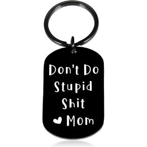 Don't Do Stupid Sh t Keychain-Easter Basket Stuffers for Adults Women, Easter Stuff for Son, Easter Basket Gift for Teen Boys Girls,Funny Gag Gifts for Daughter from Mom,Cool Ideas for 19 Year Old Boy