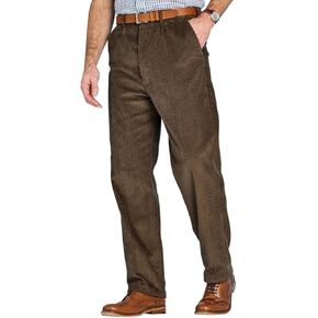 Men's HIGH-Rise Pants Luxury Cotton Corduroy Trousers