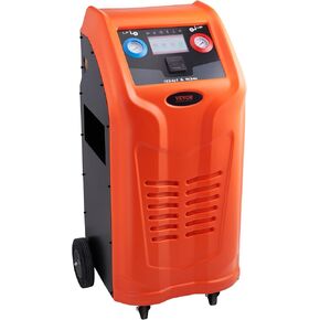 VEVOR Fully Automatic Refrigerant Recovery Machine - Dual Cylinder AC Recovery Machine Kit Built in Compressor/Electronic Scale/Filter/Recovery Tank, Recovery Machine HVAC Only for R134A+R1234YF