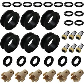 2024 Upgrade Fuel injector Seals Repair Kit for Toyota 3.4 V6 5VZFE #FJ585, w/o-rings Seals Filters Caps