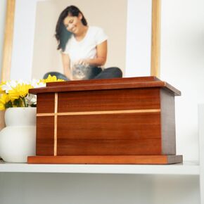 Elegant Wooden Urns for Human Ashes Adult - Durable Acacia Wood Urns for Human Ashes, Exquisite Wooden Urn for Lasting Tribute and Memorial, Premium Quality Craftsmanship, Up to 200 lbs for Adult