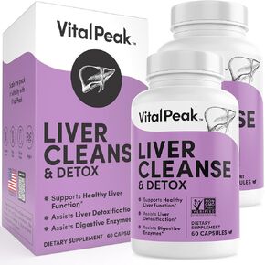 Liver Cleanse Detox & Repair - Liver Health Support Supplement - with Milk Thistle, Berberine, Beet Root Powder, Turmeric, Ginger, Dandelion Root, Artichoke, Grape Seed Extract & More - 60 Capsules