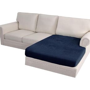 Couch Cushion Covers Leather-Look 3PC Stretch Sofa Seat Slipcover Sets for Living Room Individual Sofa Cushion Cover Couch Seat Protectors, Pet-Friendly, Non-Slip, Easy Fit - Coffee in Kuwait