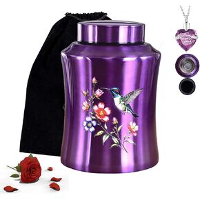 Purple Cross Urns for Ashes for Women Up to 140 LBS, Large Personalized Cremation Urns for Human Ashes Adult Male & Female Decorative and Funeral Keepsake Urn,Love of God Carefully Handcrafted in Kuwait
