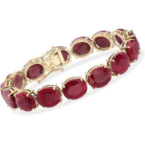 Ross-Simons 75.00 CT. T.W. سوار روبي بالذهب 18kt على الجنيه الاسترليني