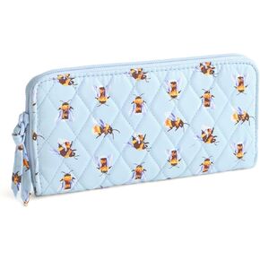 Vera Bradley Premium Cotton Continental Wallet, Bee's Knees