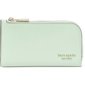 kate spade new york Devin Saffiano Leather Small Slim Bifold Wallet, Pistachio Ice