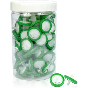 مرشحات الحقنة PES Hydrophilic Filtration 0.22um ميكرون حجم المسام 25 مم قطر الغشاء مختبر PES قرص غشاء غير معقم من Labfil، حزمة من 100 in Kuwait