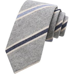 Ties for Men, Striped Mens Tie Cotton Skinny Tie for Men Formal Neckties for Wedding/Business/Casual